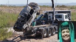 El auto donde se trasladaba Mariana Juarez fue hallado en la mañana de este miércoles, en la localidad de Capdeville, Las Heras. En su interior estaba el cuerpo de la mujer de 29 años, hija del presidente del Concejo Deliberante de este departamento. Diario UNO / Nicolás Ríos