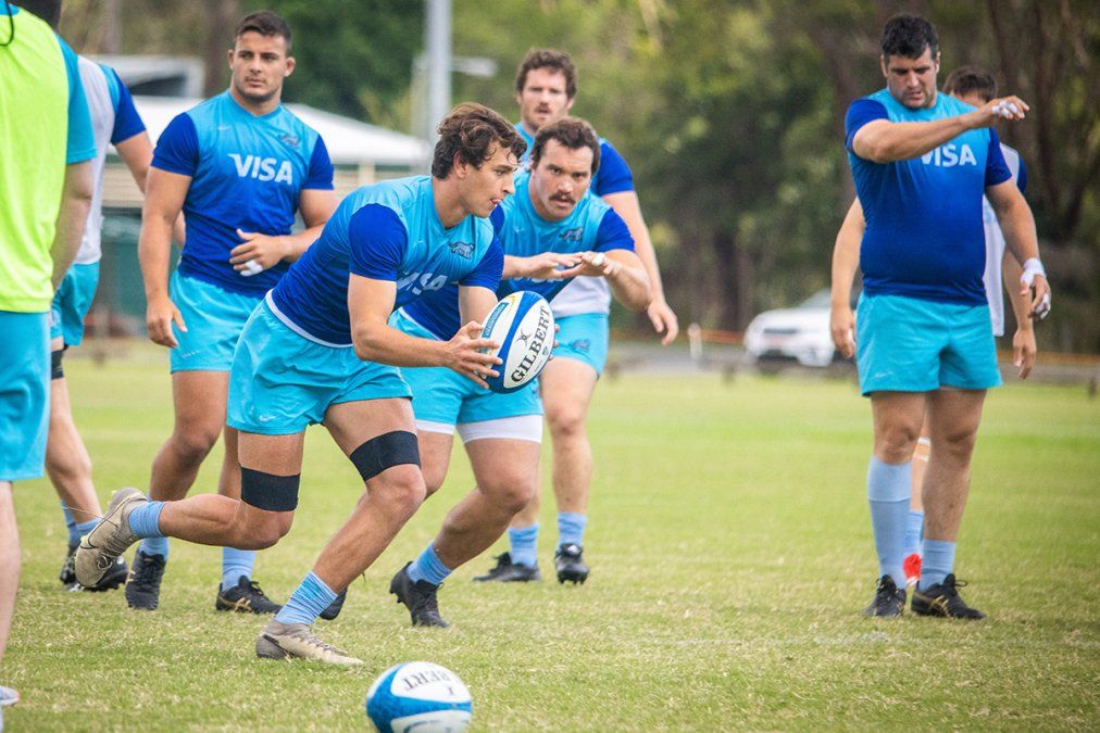 Juan Martín González participó en la práctica de Los Pumas en Australia.