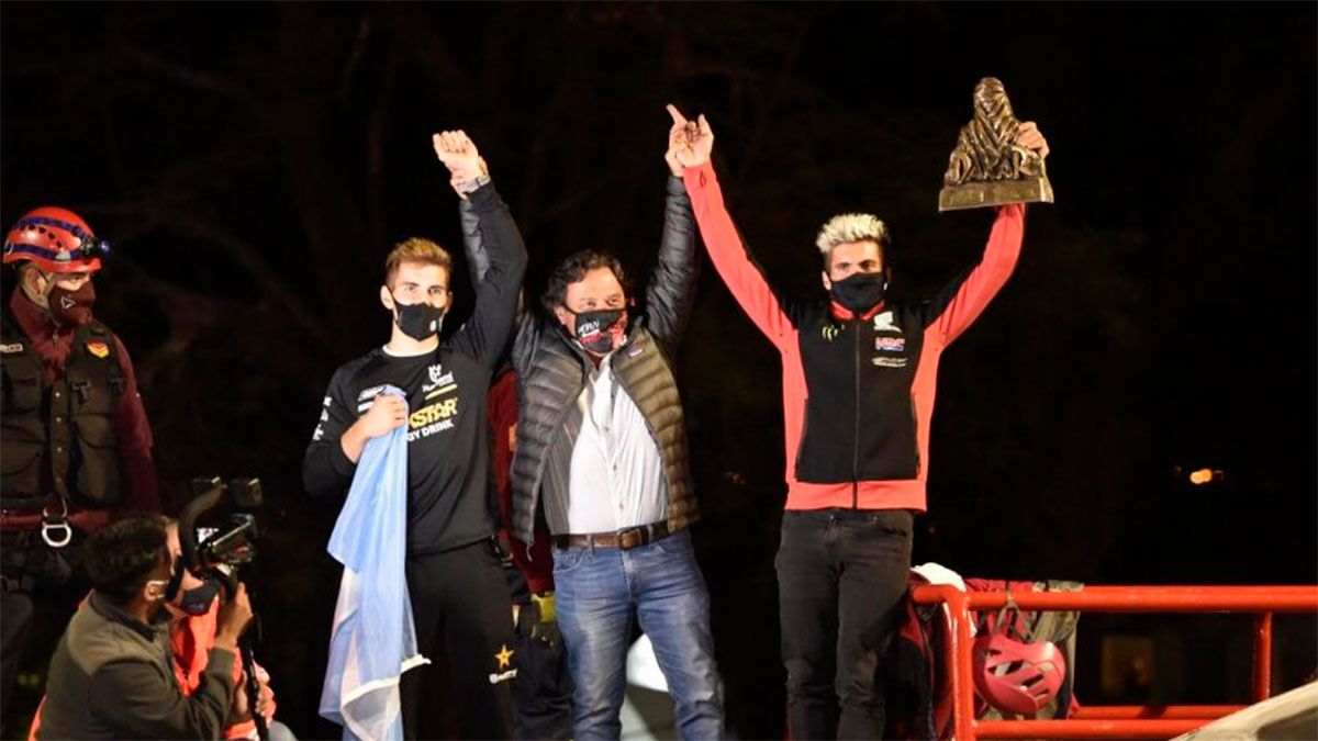 Benavides, flamante campeón del Dakar, recibió una efusiva bienvenida del pueblo salteño. (Foto: Jan Touzeau).