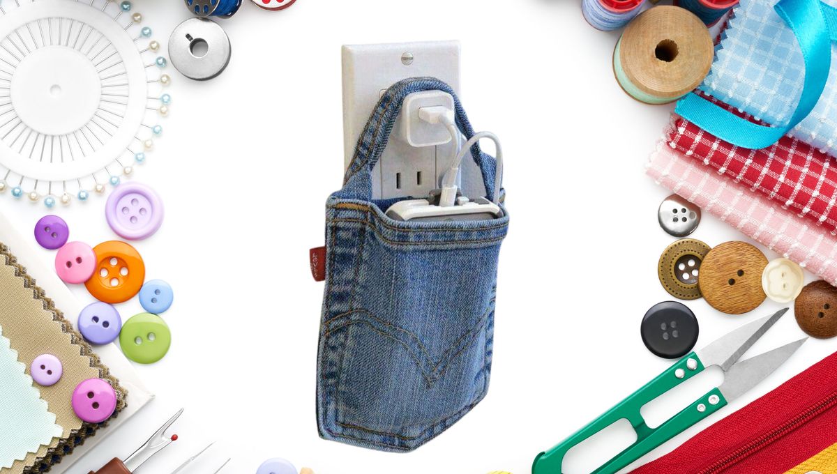 Usando unos jeans viejos y un truco: te explico cómo coser una funda para cargar el celular