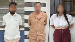 Los 3 detenidos por la estafa en Buenos AIres. Foto: Noticias Argentinas.