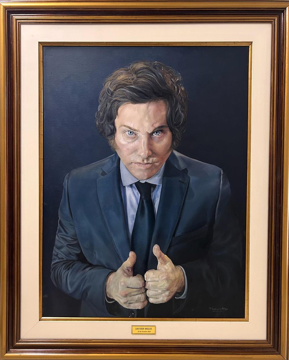 Javier Milei, según la artísta plástica mendocina Florencia Aise. Javier Milei, según la artísta plástica mendocina Florencia Aise.