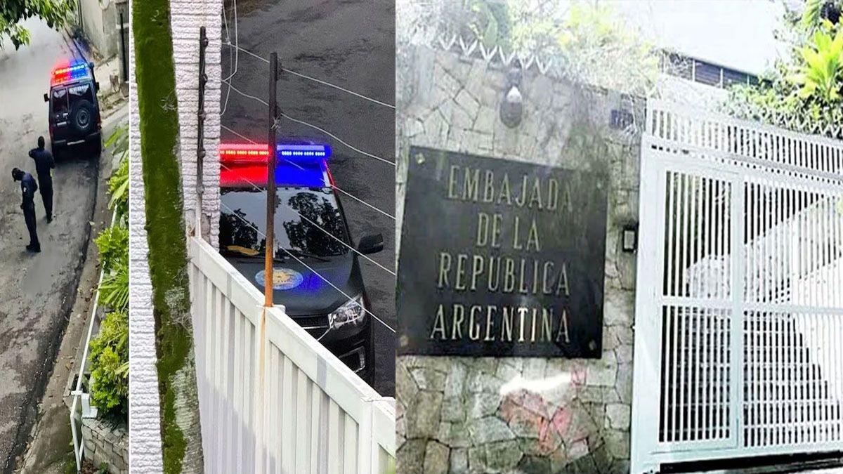 Embajada argentina en Caracas. Desde 2024 cinco refugiados habían pedido asilo.