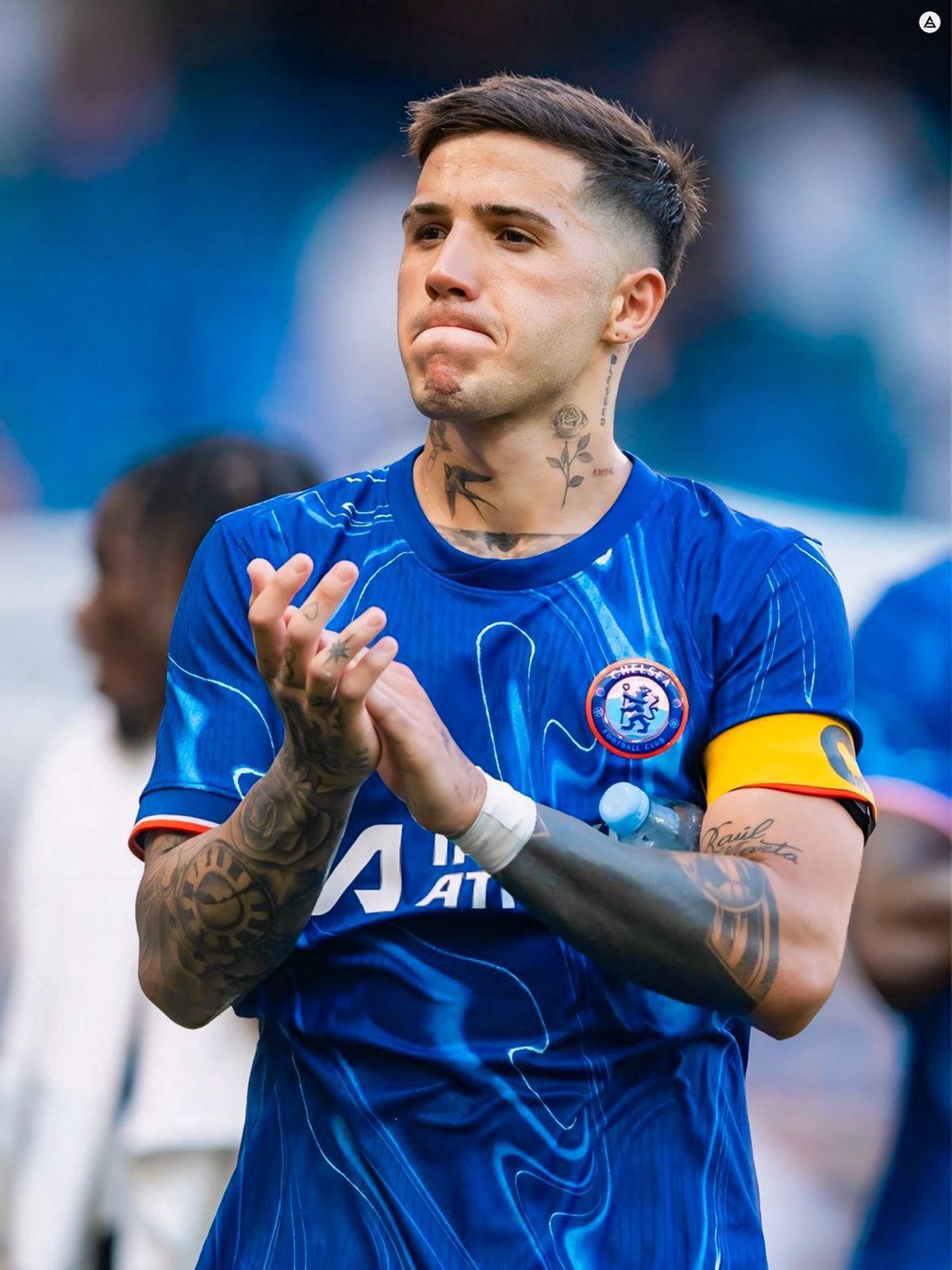 Enzo Fernández fue el capitán del Chelsea frente al Manchester City. Enzo Fernández fue el capitán del Chelsea frente al Manchester City.