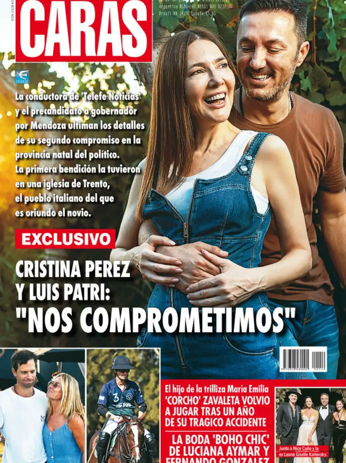 La tapa de la revista Caras que luego fue corregida.