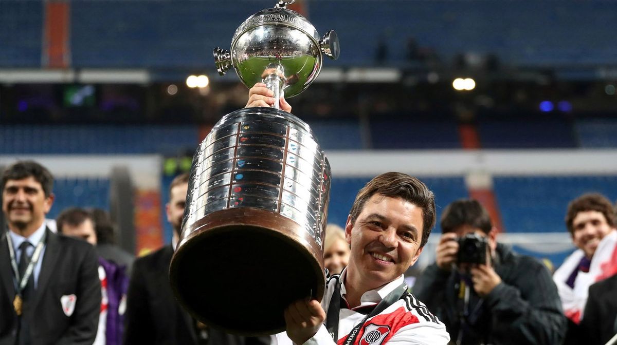 Gallardo fue campeón con River en 2015 y 2018 en la Copa Libertadores. Gallardo fue campeón con River en 2015 y 2018 en la Copa Libertadores. 