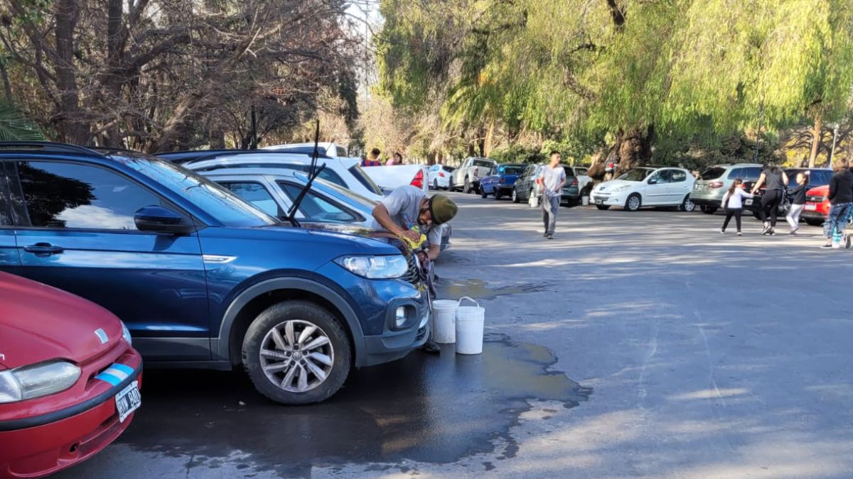 Una imagen habitual en el parque San Martín. Una imagen habitual en el parque San Martín.