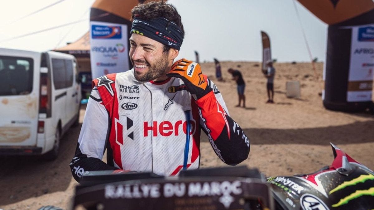 El mendocino Franco Caimi está teniendo una buena tarea entre las motos del Rally Dakar 2023.