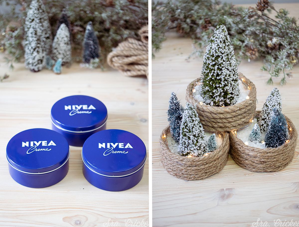 Reciclar lata de crema Nivea. Reciclar lata de crema Nivea. 