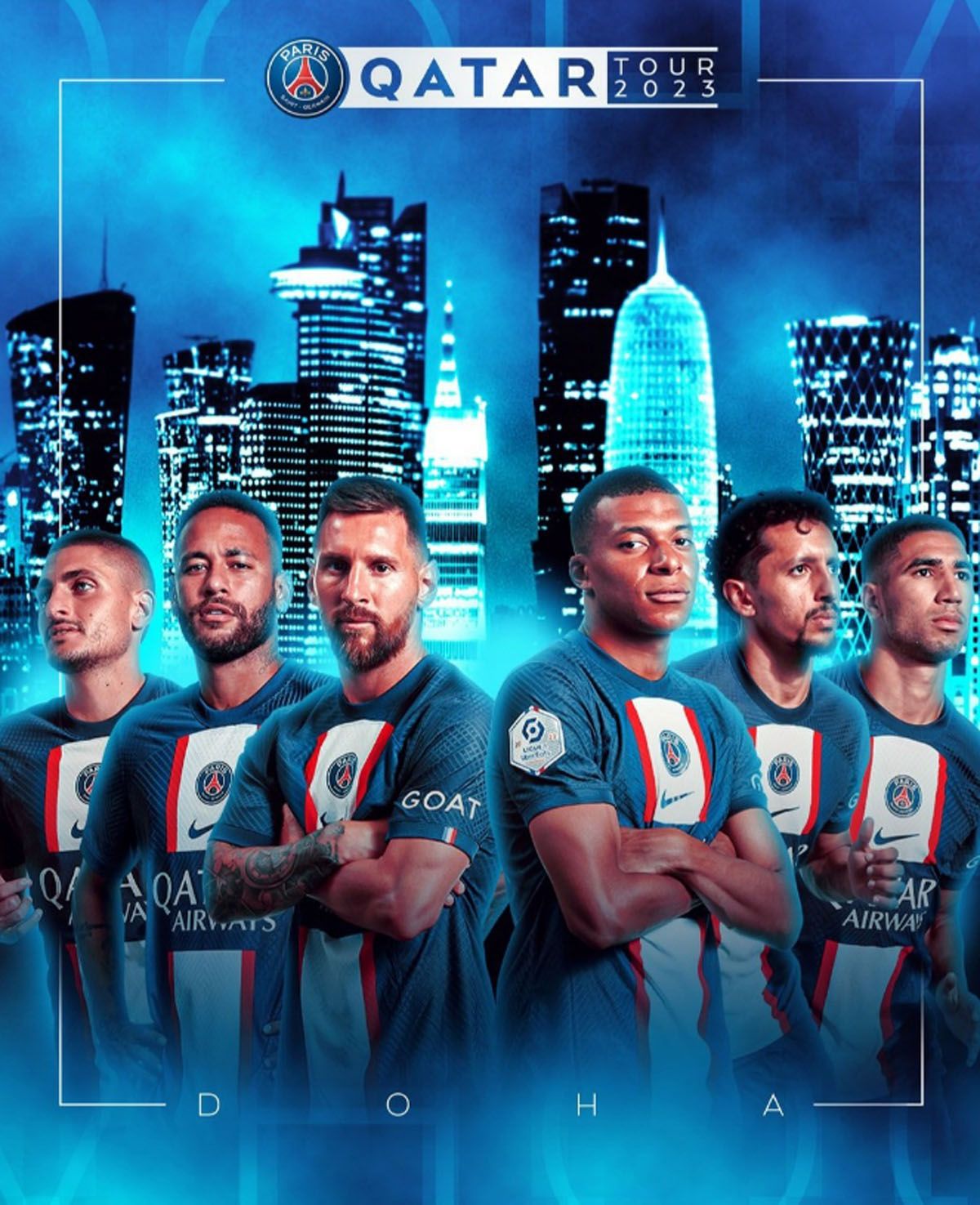 Lionel Messi es la imagen de la visita del PSG a Qatar