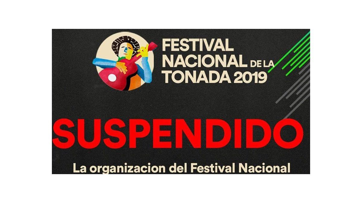 Suspendieron la fecha sabatina de La Tonada