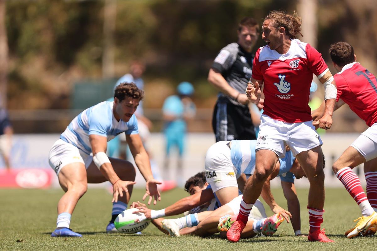 Rodrigo Isgr&oacute; en el partido que Los Pumas 7s ganaron ante Gran Breta&ntilde;a.