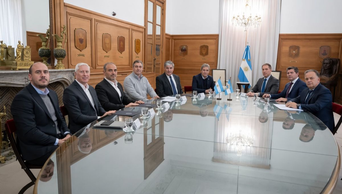 Funcionarios nacionales con el gobernador de San Juan, Marcelo Orrego. Funcionarios nacionales con el gobernador de San Juan, Marcelo Orrego.