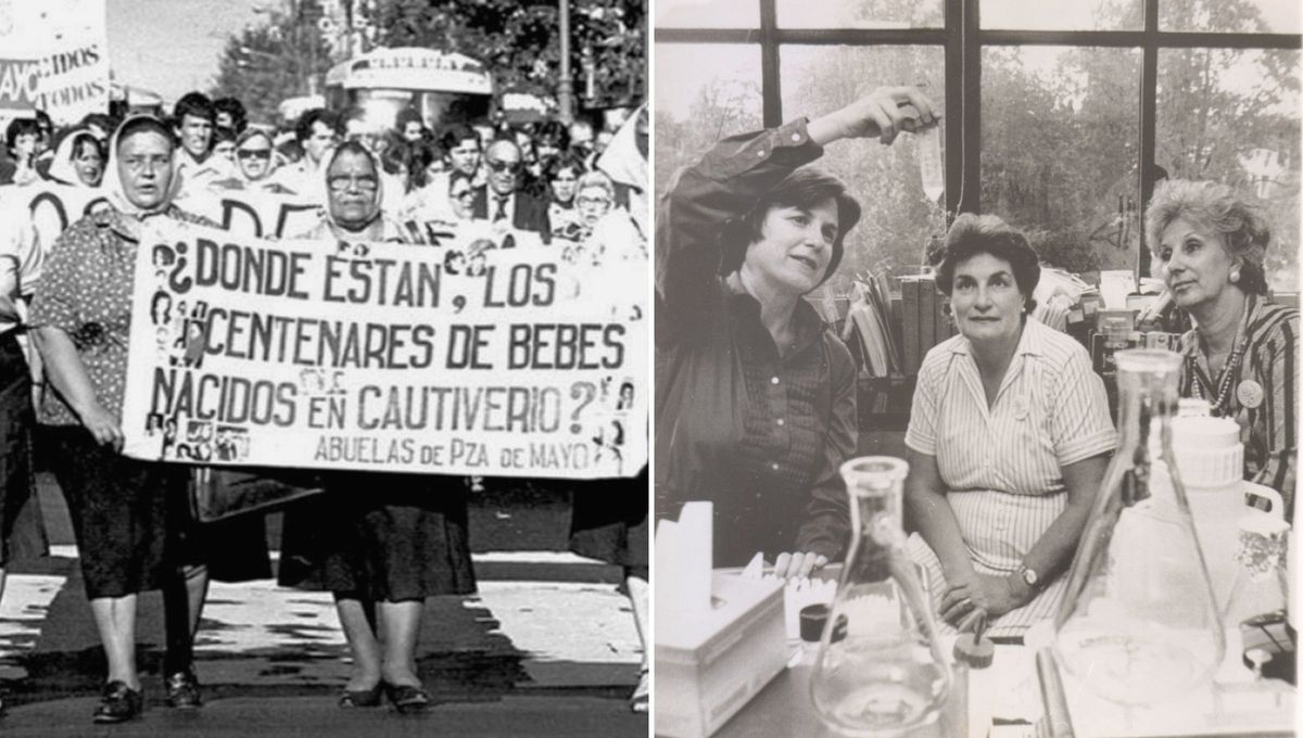 Las Abuelas luchando por la identidad y con la científica estadounidense Mary-Claire King. Fuente: Argentina.gob.ar Las Abuelas luchando por la identidad y con la científica estadounidense Mary-Claire King. Fuente: Argentina.gob.ar