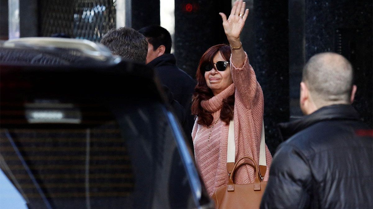 Cristina Kirchner el viernes, casi 24 horas después del ataque.