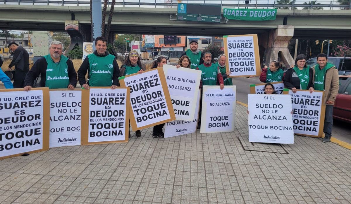 Los integrantes del sindicato de empleados judiciales están enfrentados con el Gobierno de Rodolfo Suarez.