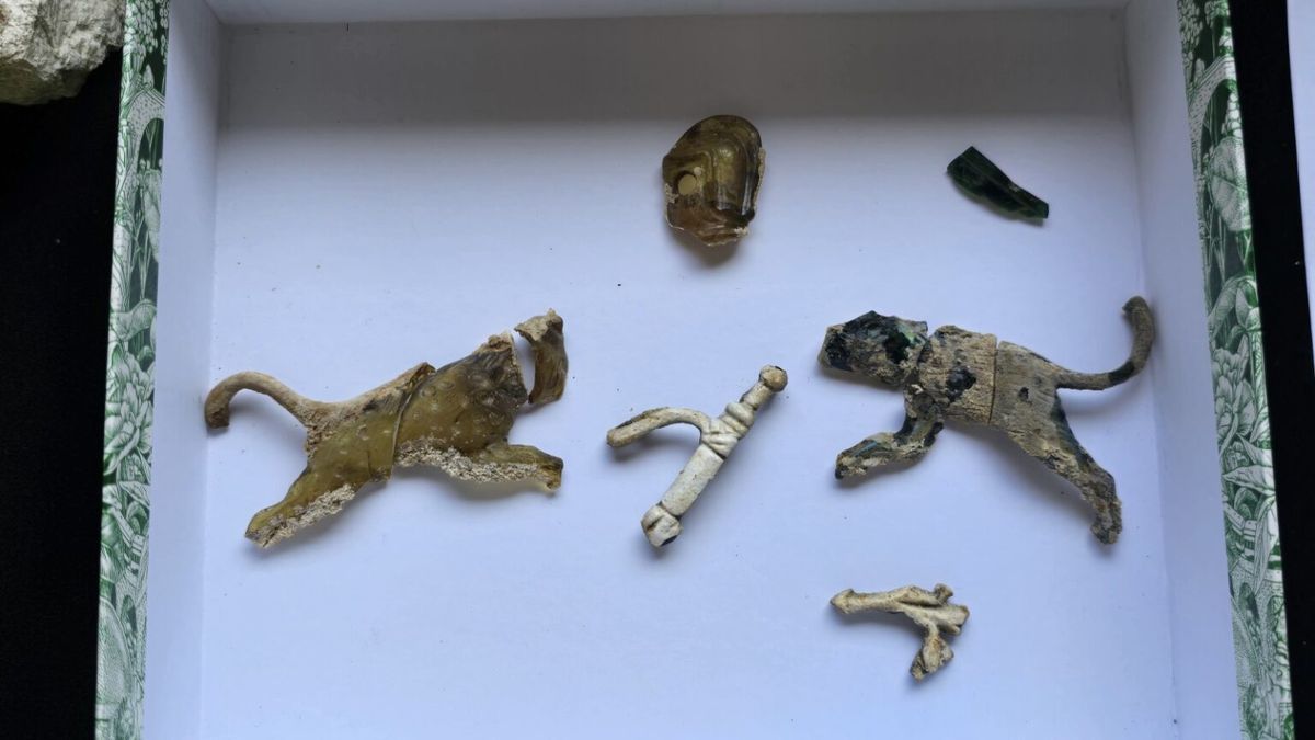 El descubrimiento reveló hermosas joyas antiguas. El descubrimiento reveló hermosas joyas antiguas.