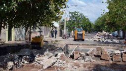 Se hacen reparaciones en varias calles de Dorrego