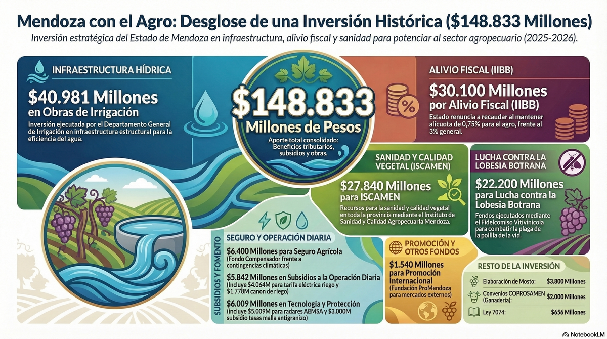 Los datos que dio Alfredo Cornejo durante el Desayuno de la COVIAR. Los datos que dio Alfredo Cornejo durante el Desayuno de la COVIAR.