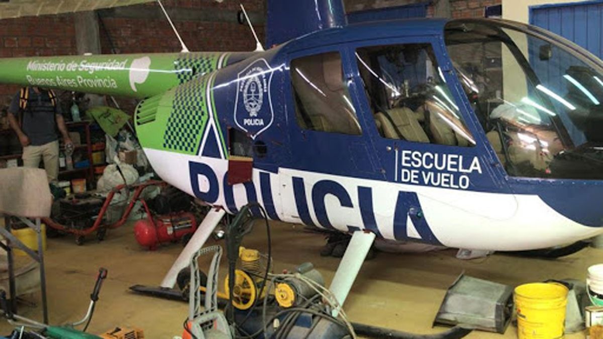 Este es el helicóptero encontrado.