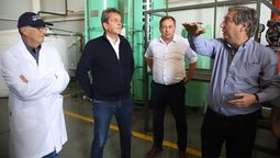 Emir Félix junto a Sergio Massa en la visita del candidato a presidente a San Rafael, previa a las elecciones generales.