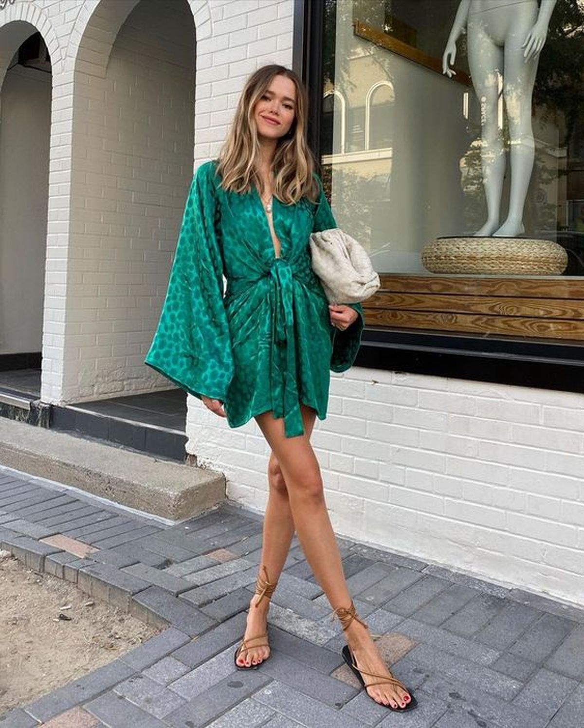 Vestido verde animal print. Vestido verde animal print.