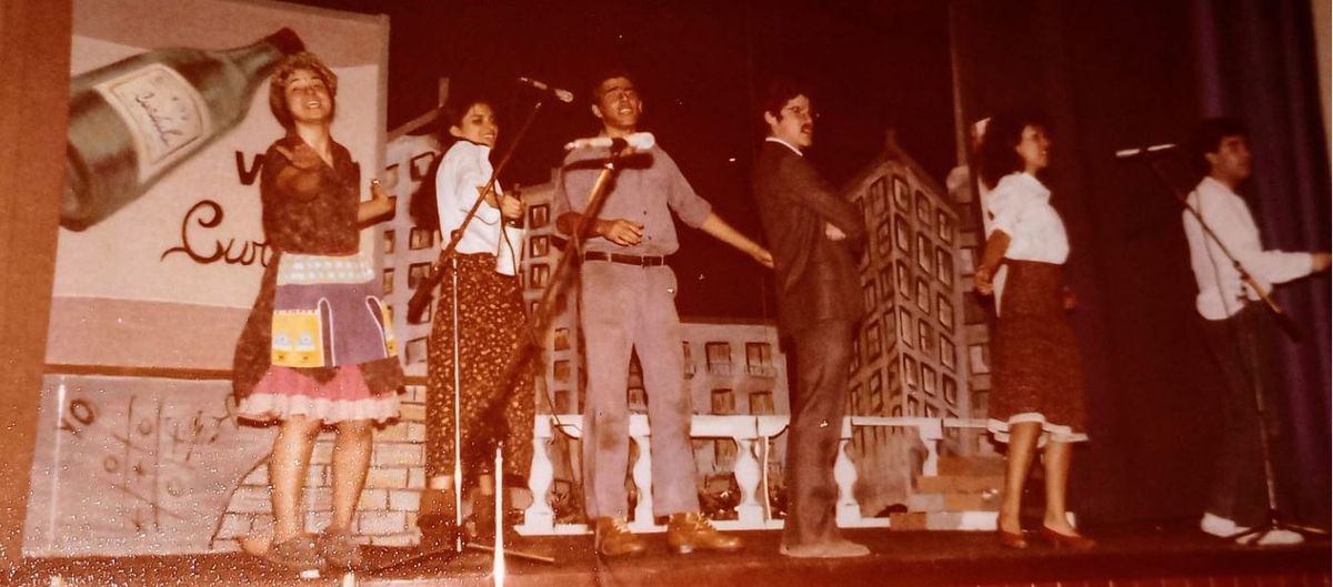 Un momento del musical Aquí Estamos, en 1983.