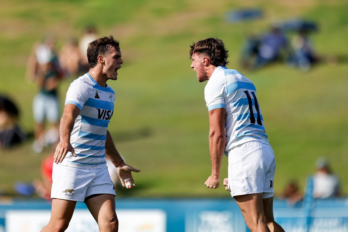 Rossetto (11), autor de los 4 tries argentinos, celebra una de sus conquistas. Rossetto (11), autor de los 4 tries argentinos, celebra una de sus conquistas.