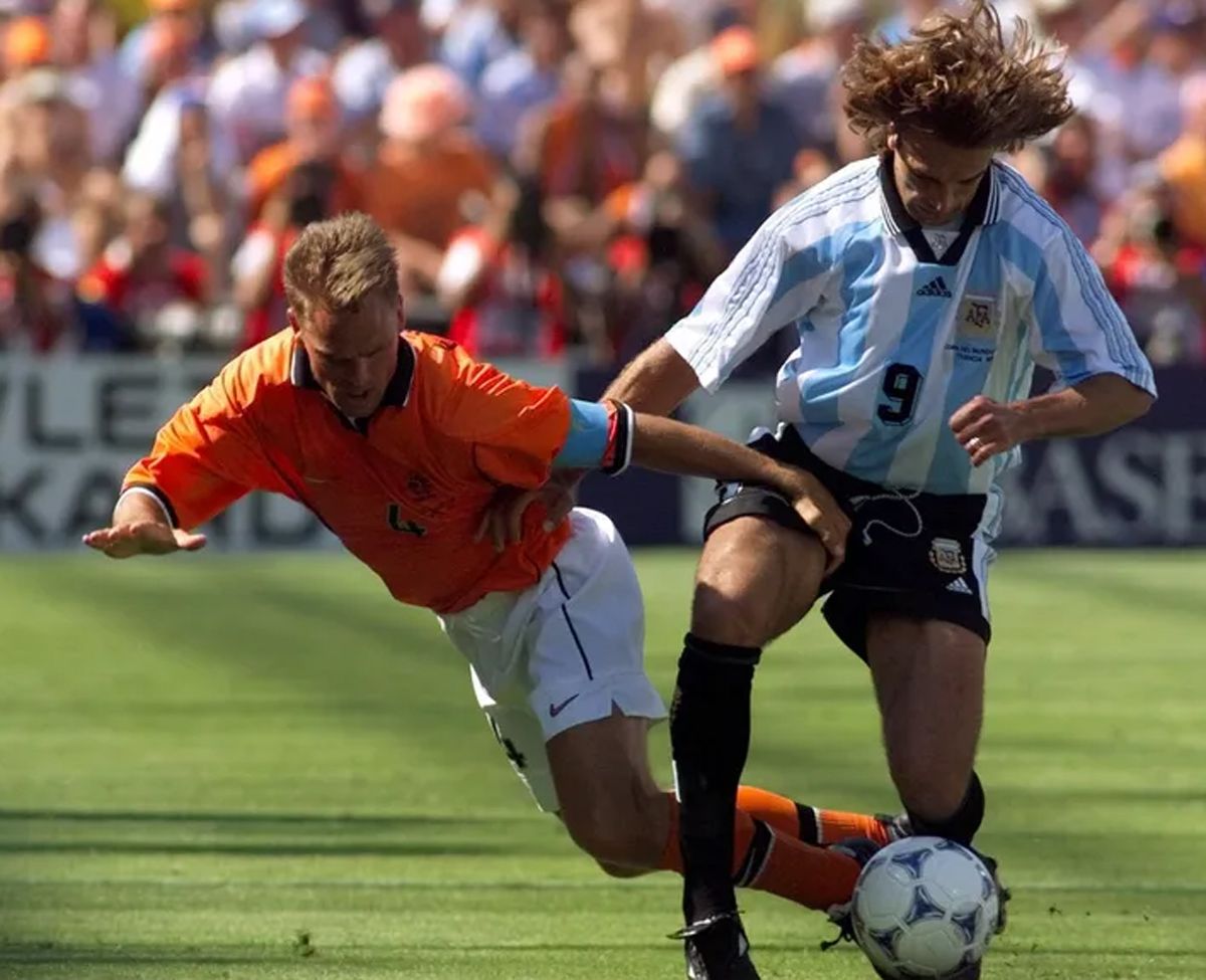 Gabriel Batistuta estuvo en la derrota de la Selección argentina ante Países Bajos en el Mundial 98