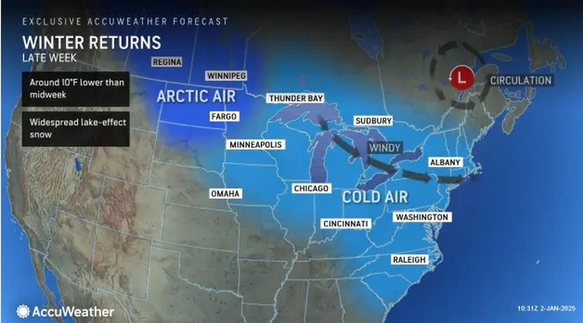 El frente frío azotará a alrededor de 40 estados de Estados Unidos. El frente frío azotará a alrededor de 40 estados de Estados Unidos.