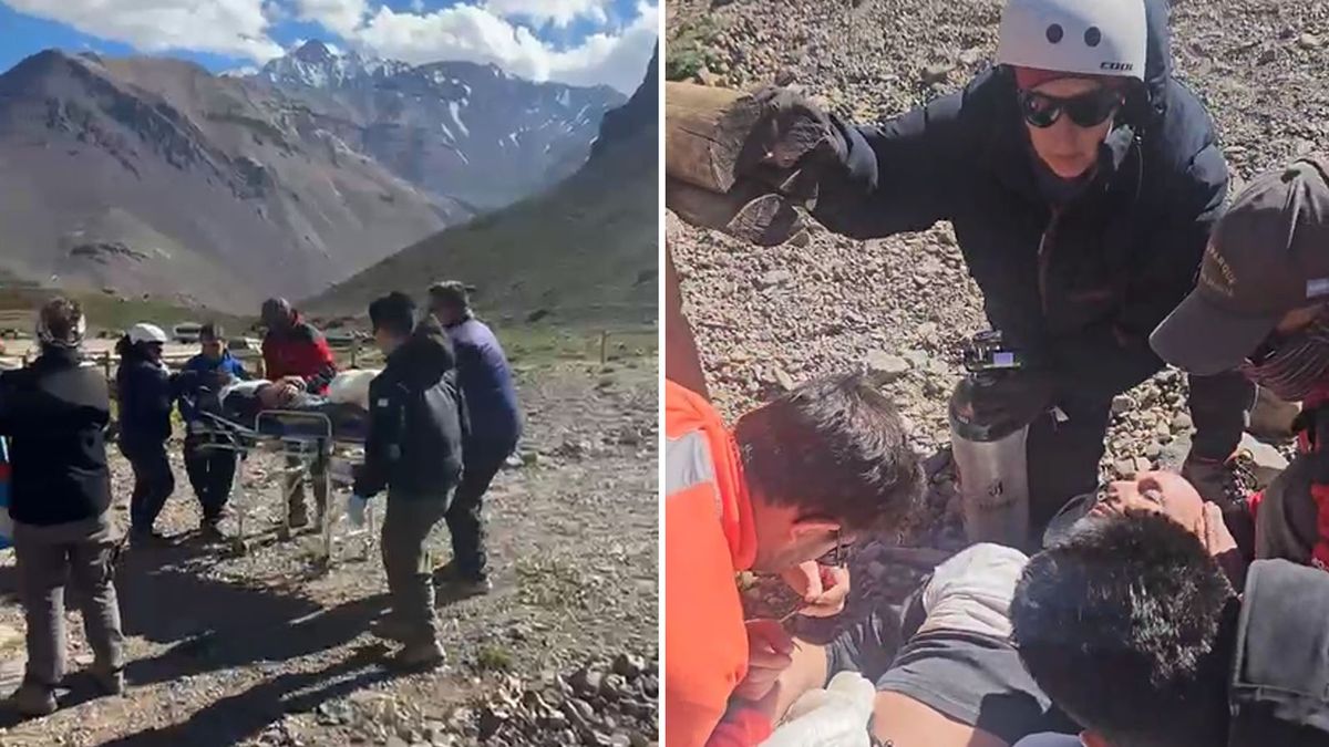 Un andinista italiano sufrió un edema cerebral en el cerro Aconcagua y tuvo que ser evacuado en helicóptero. Un andinista italiano sufrió un edema cerebral en el cerro Aconcagua y tuvo que ser evacuado en helicóptero.
