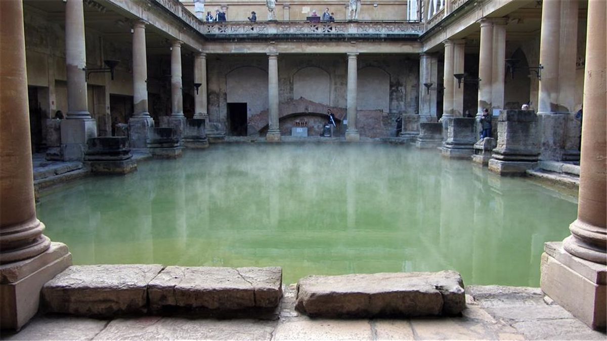 Así lucen los baños termales de la ciudad de Bath, en Inglaterra. Así lucen los baños termales de la ciudad de Bath, en Inglaterra.