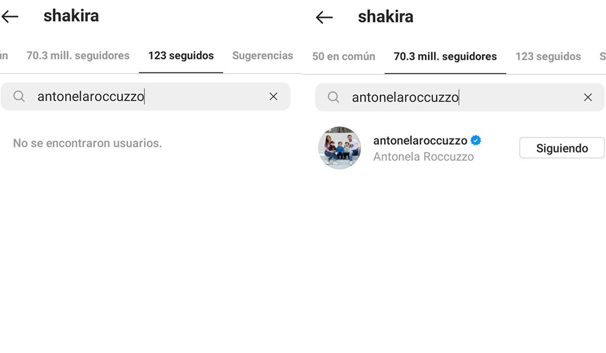 Las pruebas: Shakira no sigue a Antonela Roccuzzo en Instagram. Lionel Messi y Gerard Piqu&eacute; son amigos hace muchos a&ntilde;os.