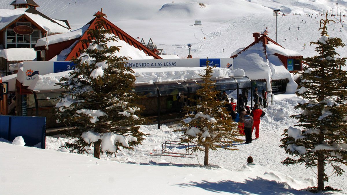 Las Leñas, uno de los centros de esquí de Mendoza. El nuevo protocolo provincial ya se venía aplicando por normativa internacional.