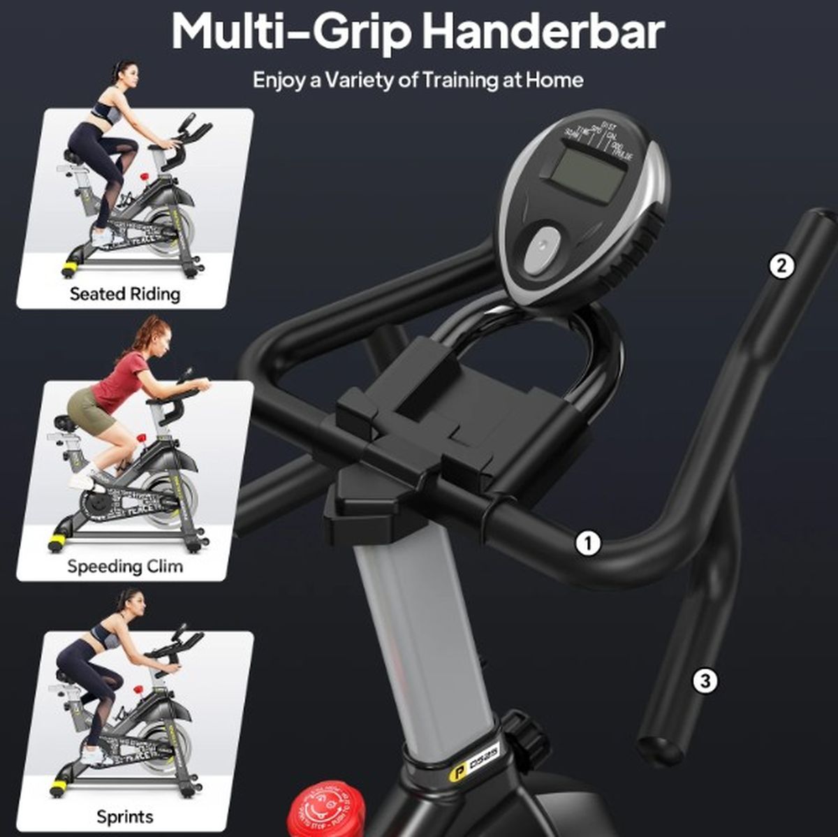 En la parte delantera tiene toda la información del ejercicio realizado, además, tiene luagr para colocar el celular. En la parte delantera tiene toda la información del ejercicio realizado, además, tiene luagr para colocar el celular.