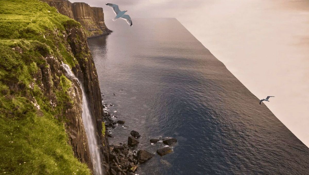 Imagen alusiva sobre cómo sería la vida en la Tierra si esta fuera plana Imagen alusiva sobre cómo sería la vida en la Tierra si esta fuera plana