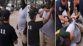 Video: conmoción por un policía que ahorcó y mató a un hombre