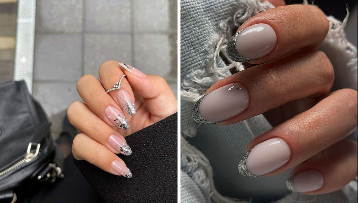 Manicura glitter. Manicura glitter. 