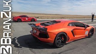Increíble picada entre un Porsche 911 y un Lamborghini Aventador