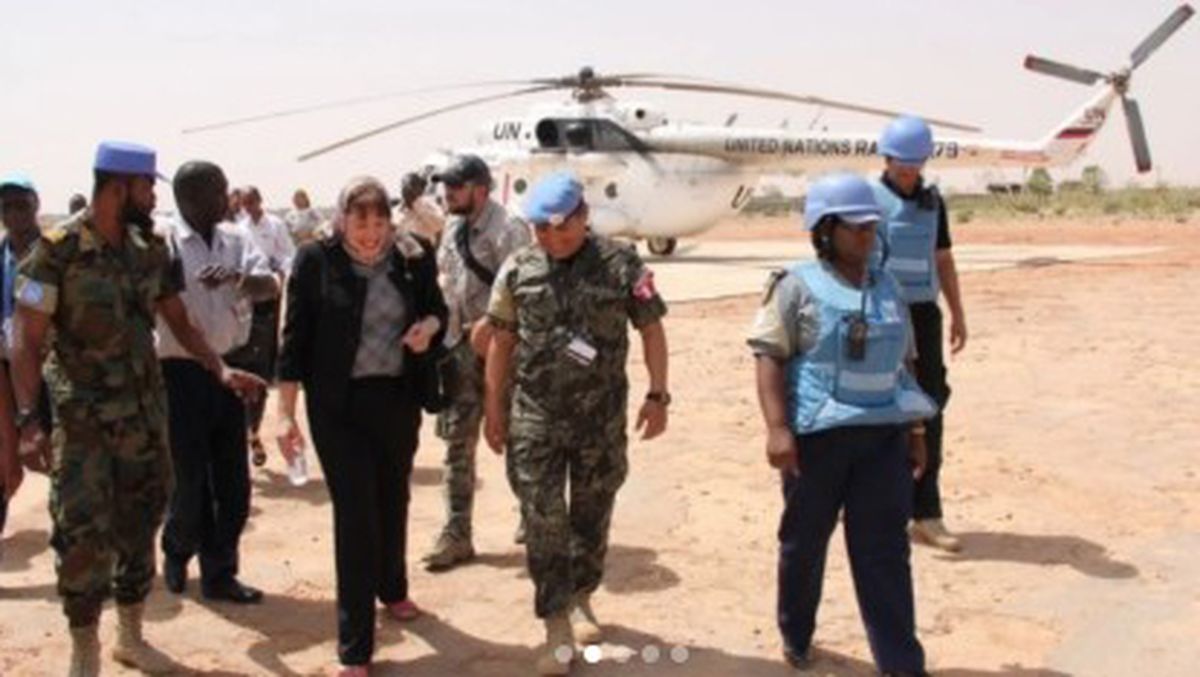 Virginia Gamba en una de sus tantas recorridas por África. Virginia Gamba en una de sus tantas recorridas por África.