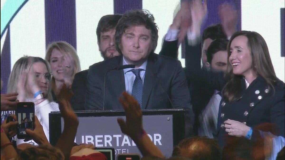 Javier Milei durante su discurso.