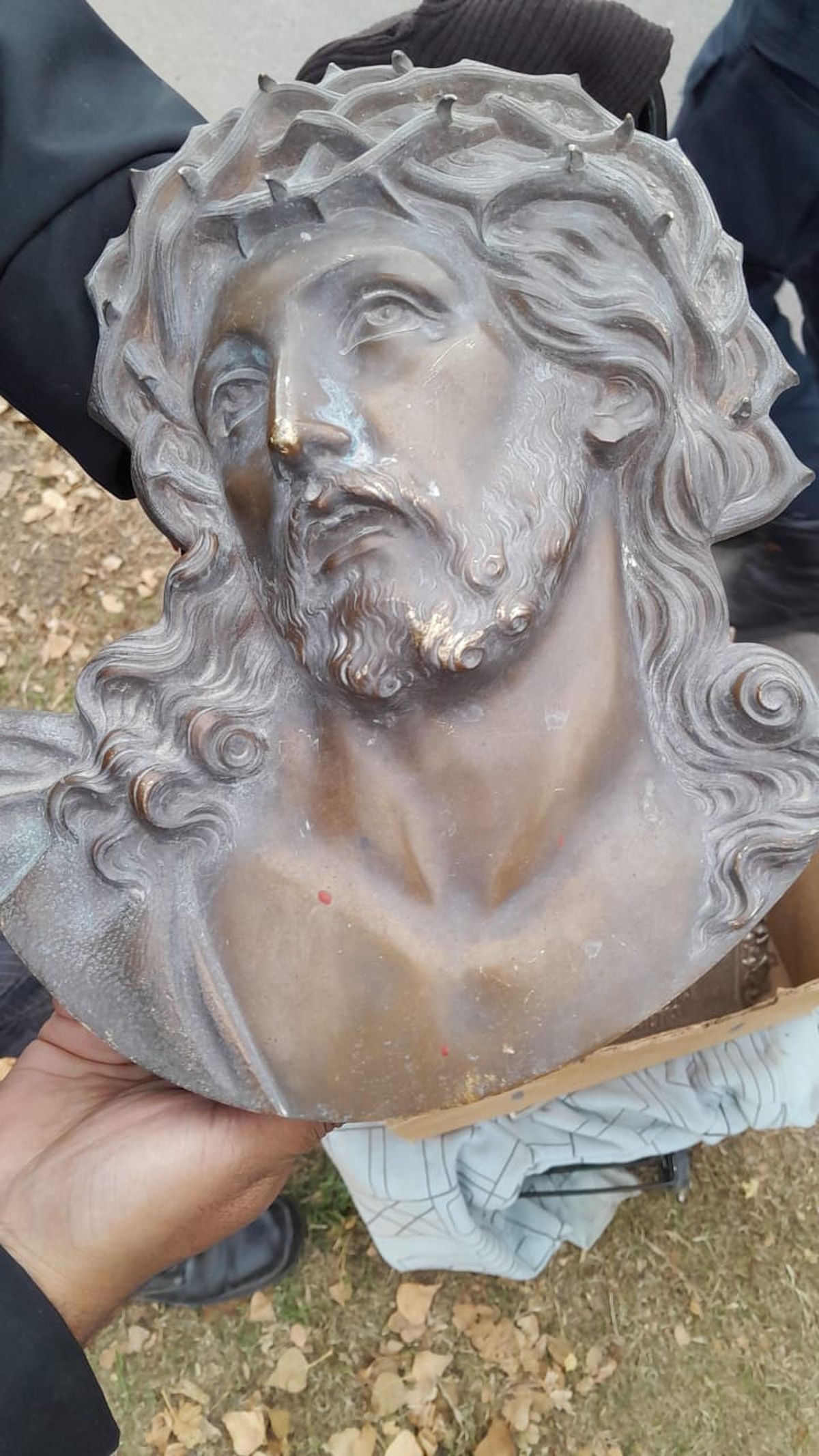 Una de las placas que secuestraron en Las Heras. Una de las placas que secuestraron en Las Heras.