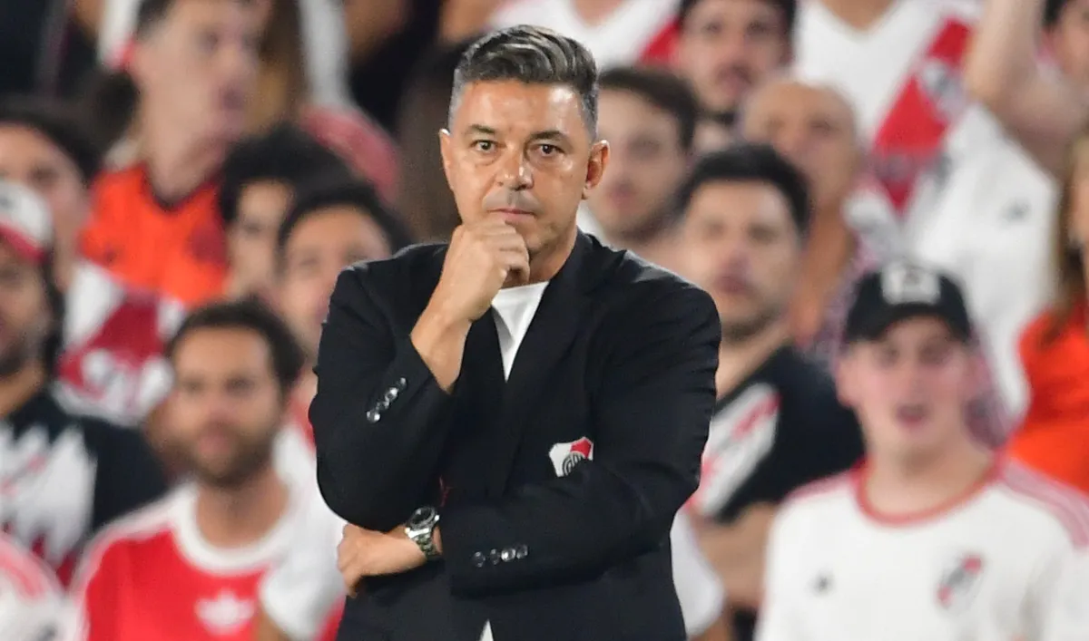 Marcelo Gallardo ultima detalles para la visita de River a V&eacute;lez.