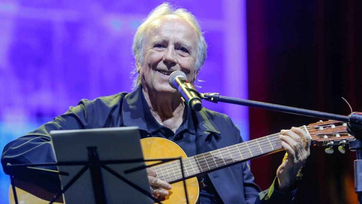 Joan Manuel Serrat cant&oacute; en el &Aacute;ngel Bustelo de Mendoza.