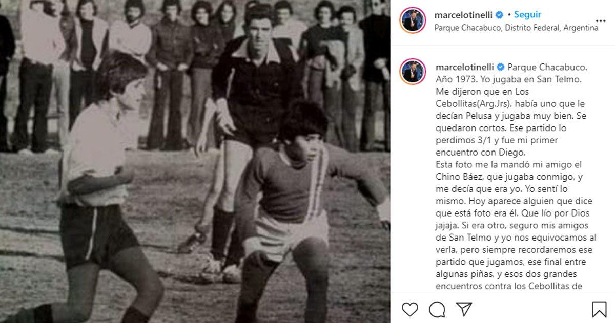 ¿Es Tinelli el de la foto con Maradona? Indignación en las redes