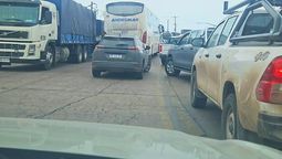 Congestión vehicular en Las Cuevas rumbo al Paso Cristo Redentor.