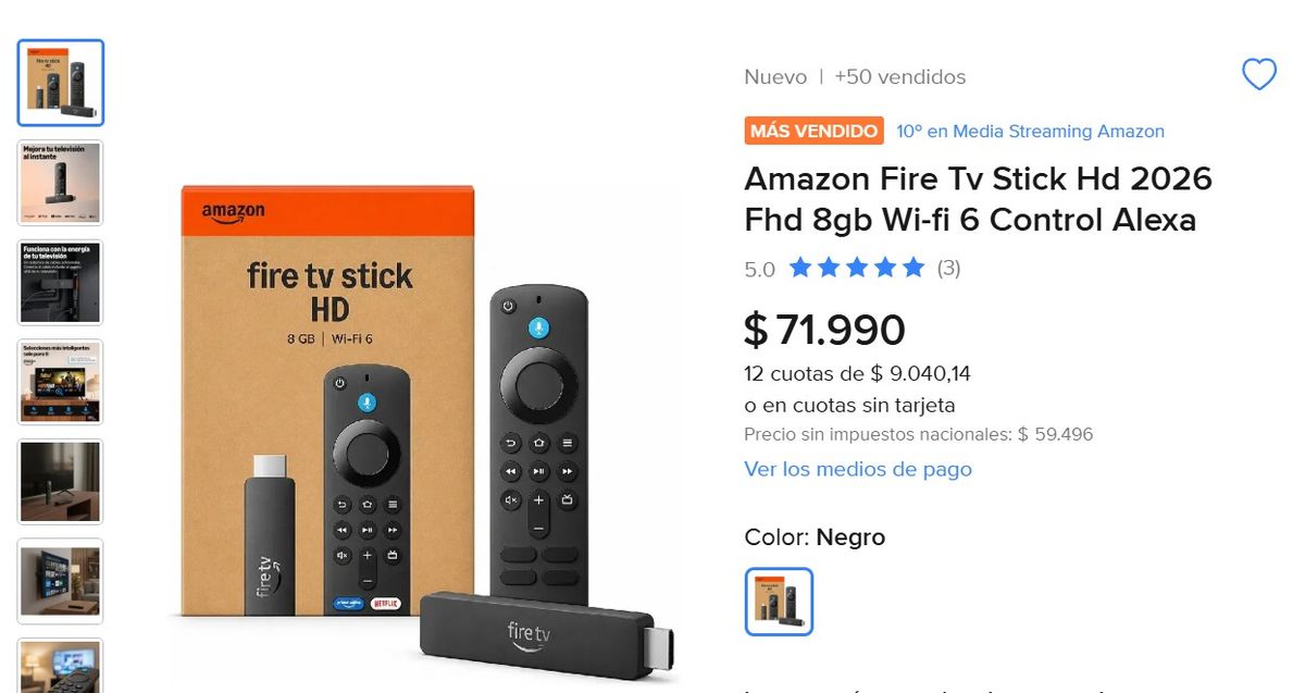 Este dispositivo es de los más vendidos en Mercado Libre. Este dispositivo es de los más vendidos en Mercado Libre.