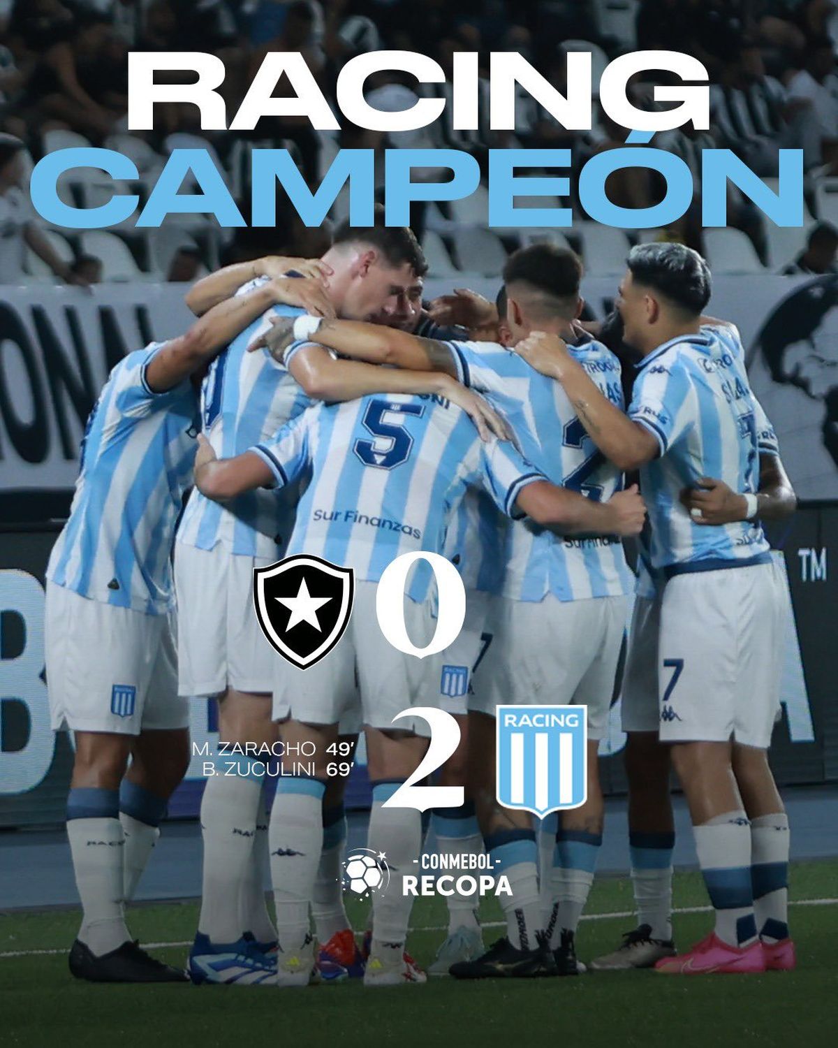 El equipo de Gustavo Costas alzó un nuevo título internacional. El equipo de Gustavo Costas alzó un nuevo título internacional.