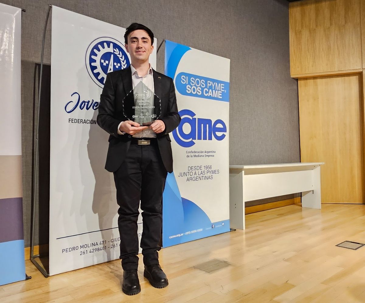Ganador del premio Joven Empresario Mendocino 2022: Nicolás Scalco.