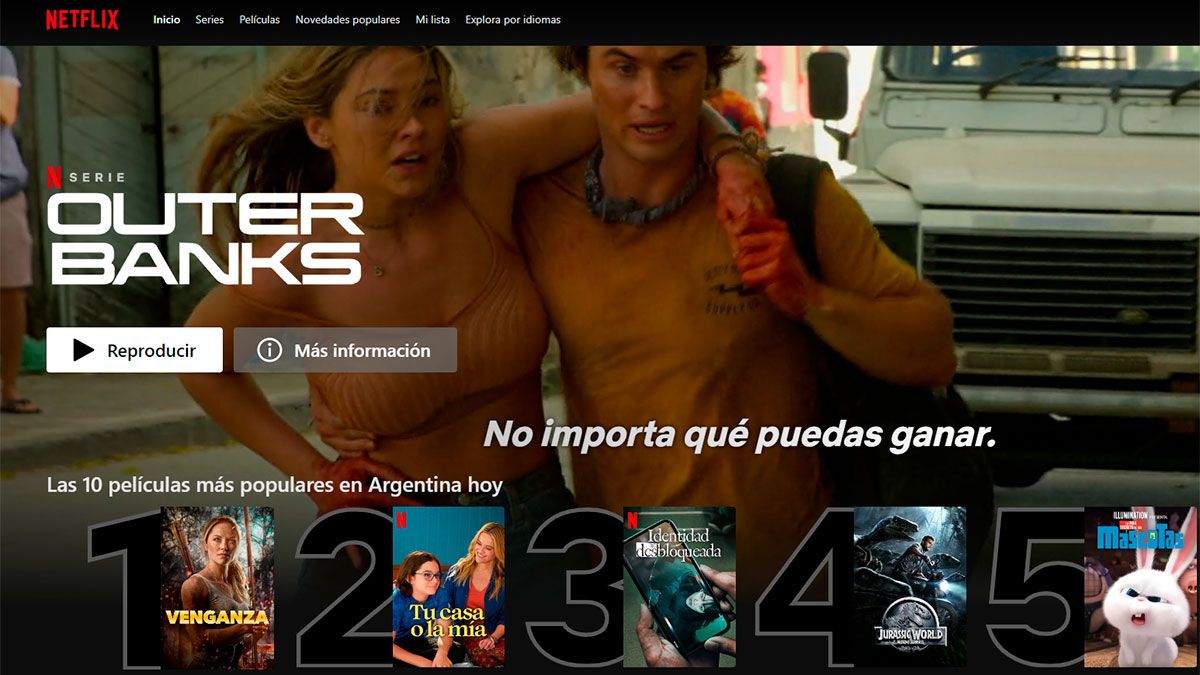 Venganza es la película más vista hoy en Argentina y está en la cima de lo más popular.